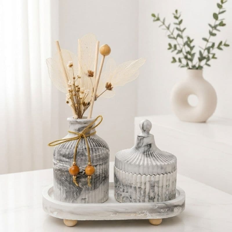 Kit Lavabo Jogo de Banheiro Completo Difusor Aromatizador de Ambiente