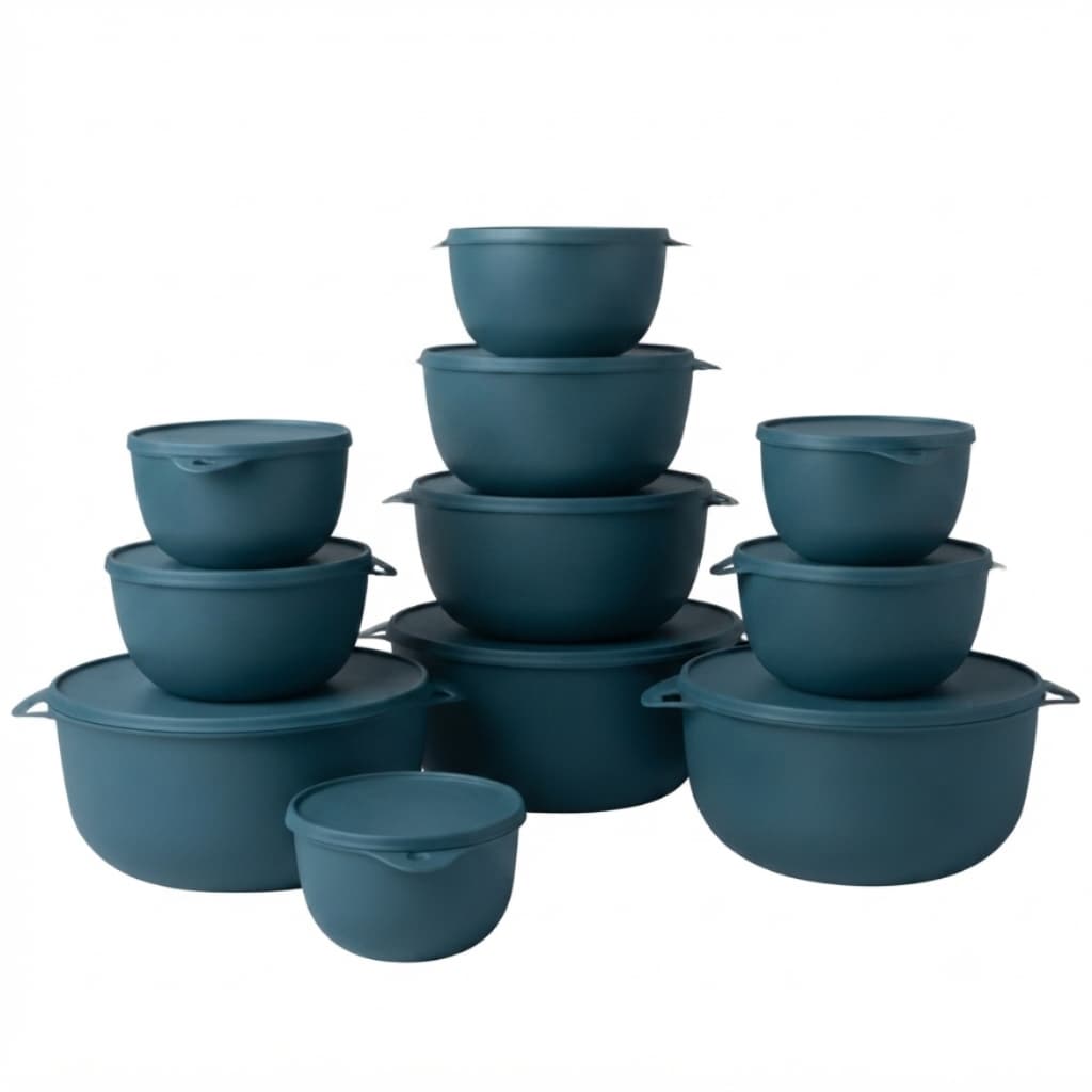 Kits 10 Potes de Plastico Boll vasilias Redondo Tapoer Para Cozinha Kit Boll Para Alimento