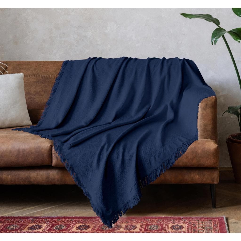 Manta Viena 1,50x1,20m 100% Algodão Para Sofá Cama Poltrona Decorativa Sala Quarto