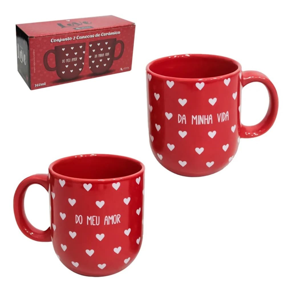 Canecas Amor Namorados Coração 360ml