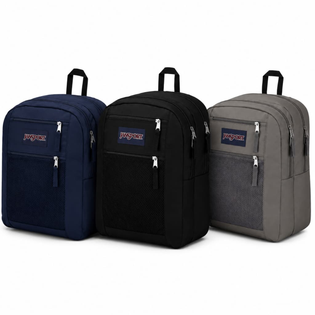 Mochila JanSport Grande Espaçosa Unissex Duo Pack 32L Resistente Cabe Notebook Para Viagens Escola