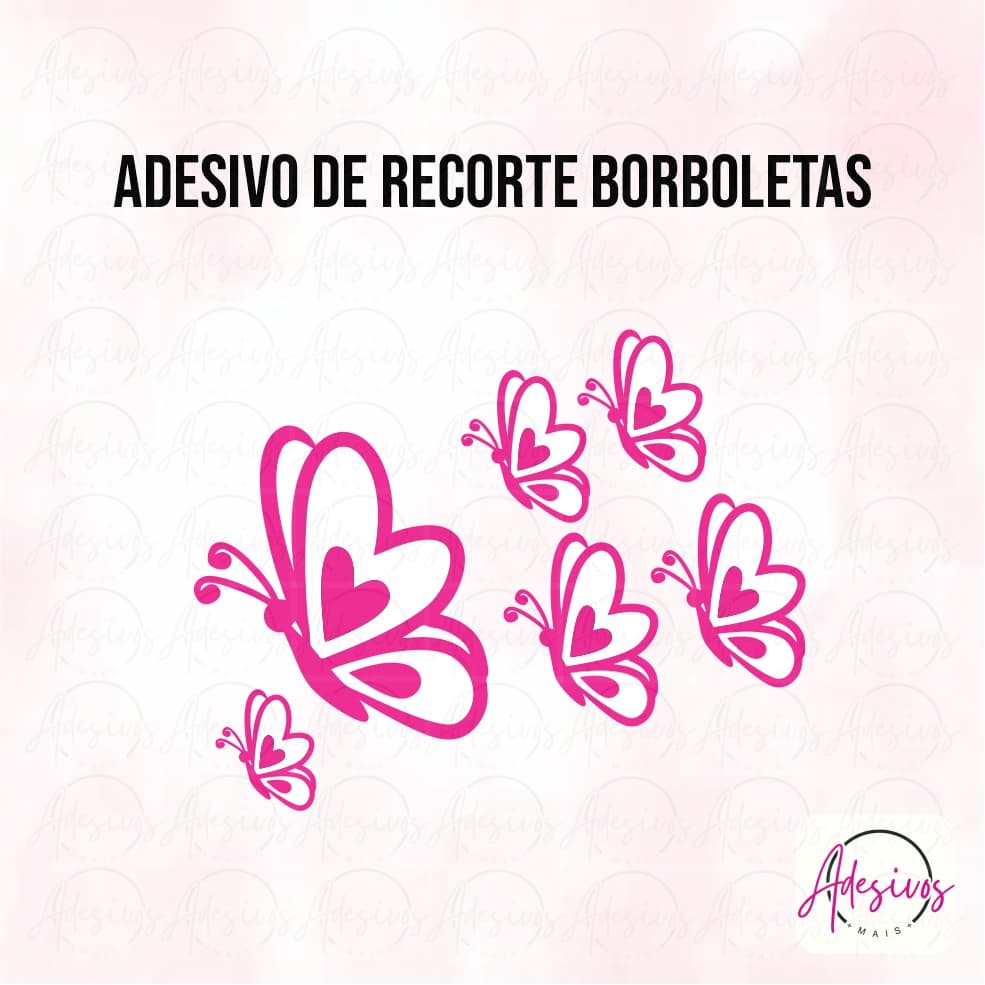 Adesivos de Vinil Borboletas Decoração Carro, Moto, Notebook - 6 unidades