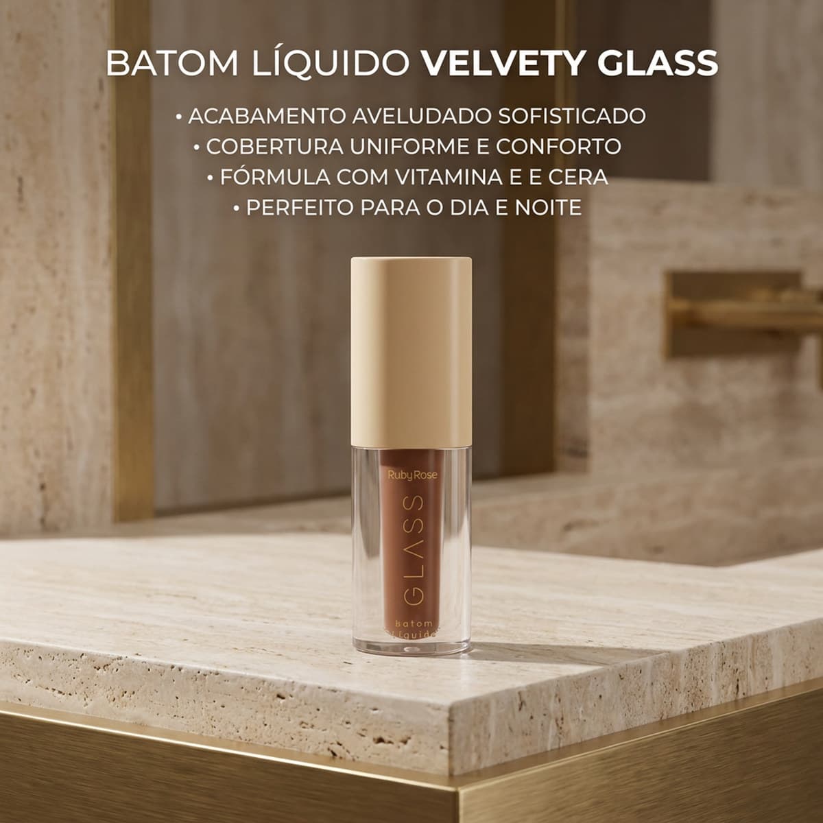 Fam Batom Liquido Velvet Glass Ruby Rose