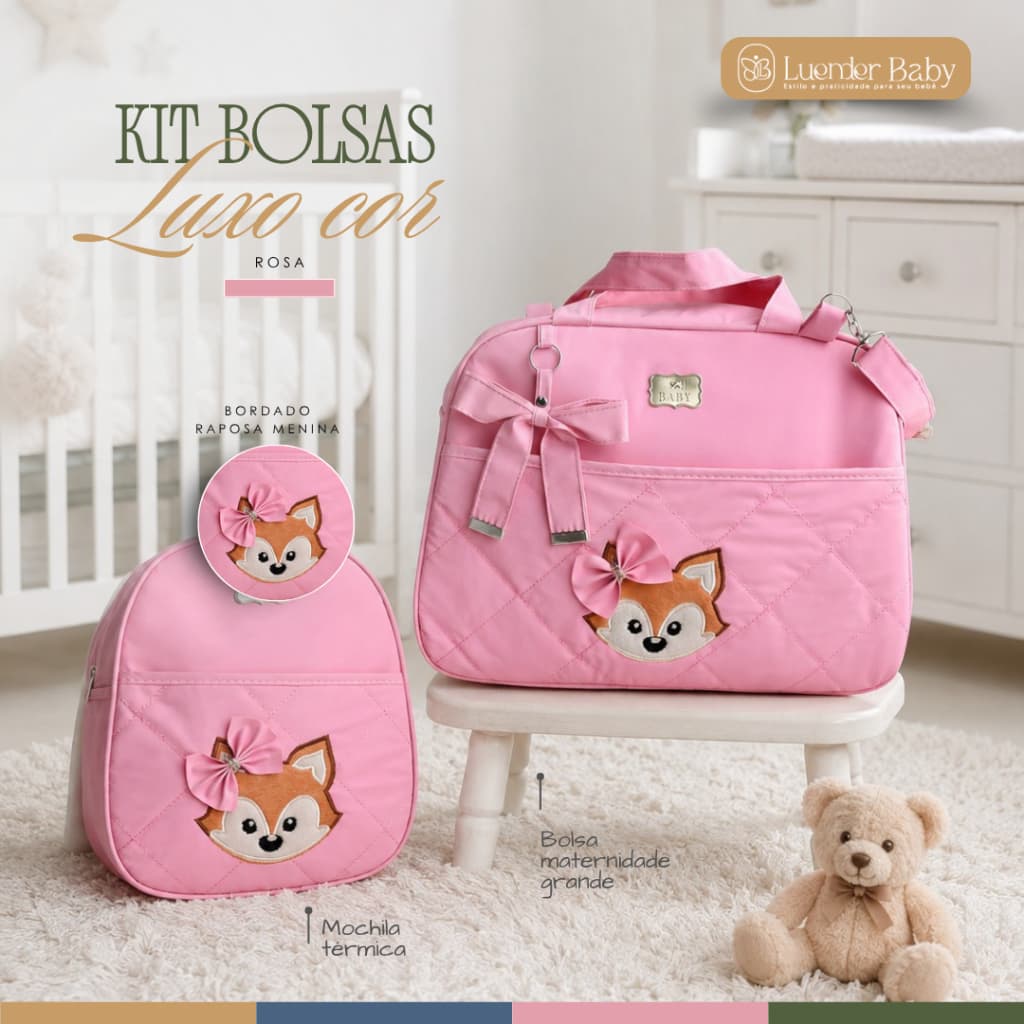 bolsa maternidade menino/menina luxo de mala para bebê luender baby