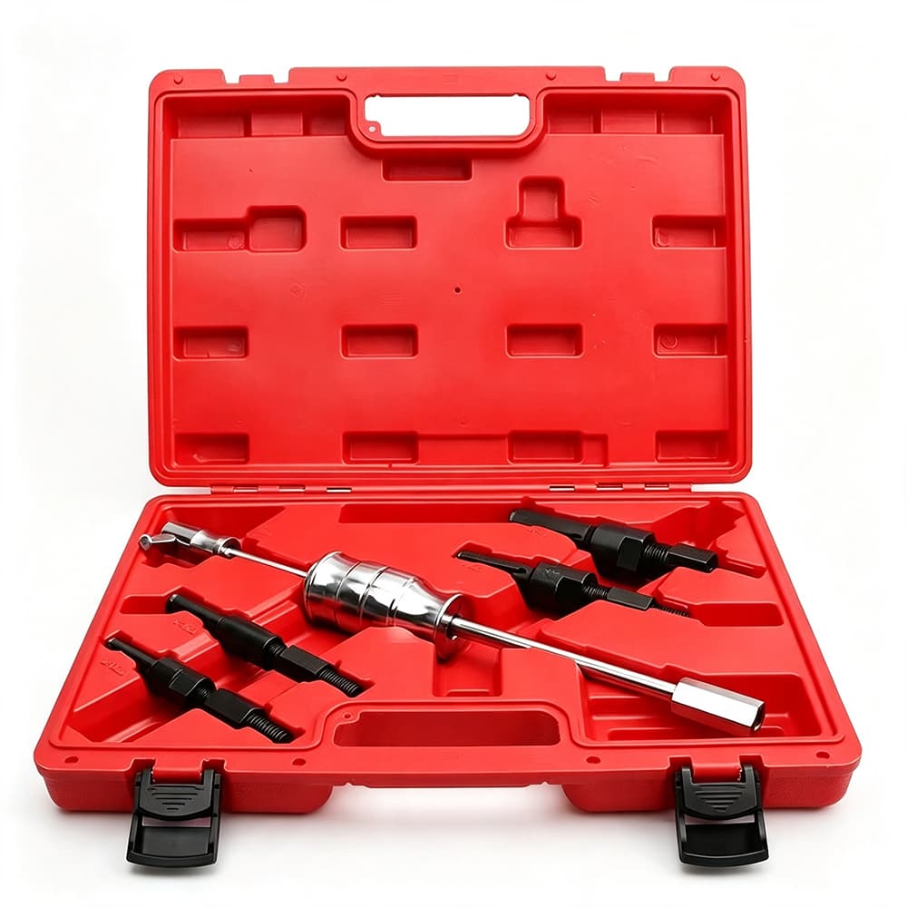 Kit Extrator De Rolamento Interno 5 Peças | Sacador De Rolamento Com Martelo Deslizante Para Carro Moto Oficina