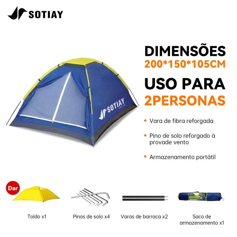 Barraca Camping 4 Pessoas - Barraca De Acampamento - Barraca Camping Praia
