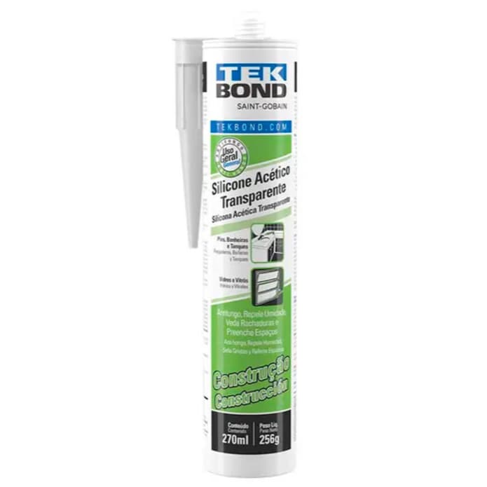 Silicone Transparente Acético 270ml Tek Bond