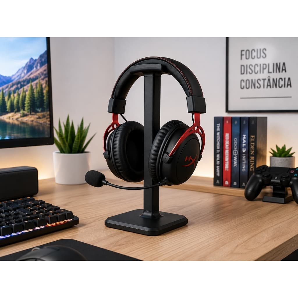 Suporte de Mesa para Headset Gamer / Fone de ouvido