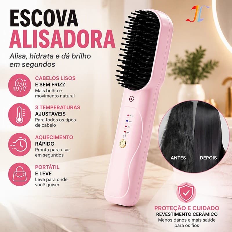 Nova chapinha de cabelo sem fio com visor digital recarregável, chapinha portátil para viagens dois em um alisa 396