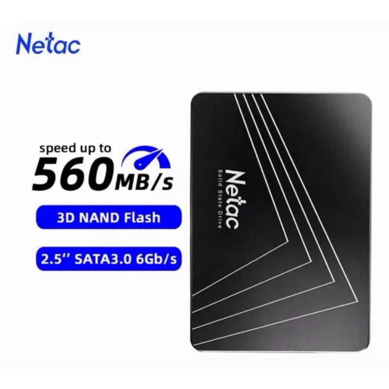 SSD SATA II Netac 256GB 3D NAND 6GB/s.
