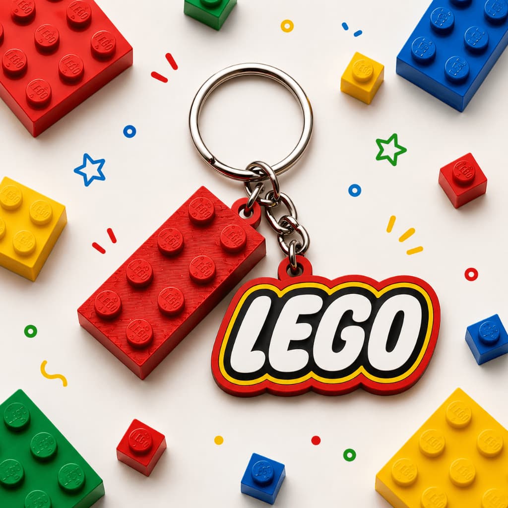 Chaveiro Lego c/ Bloco Lego 2 em 1 Criativo Personalizado