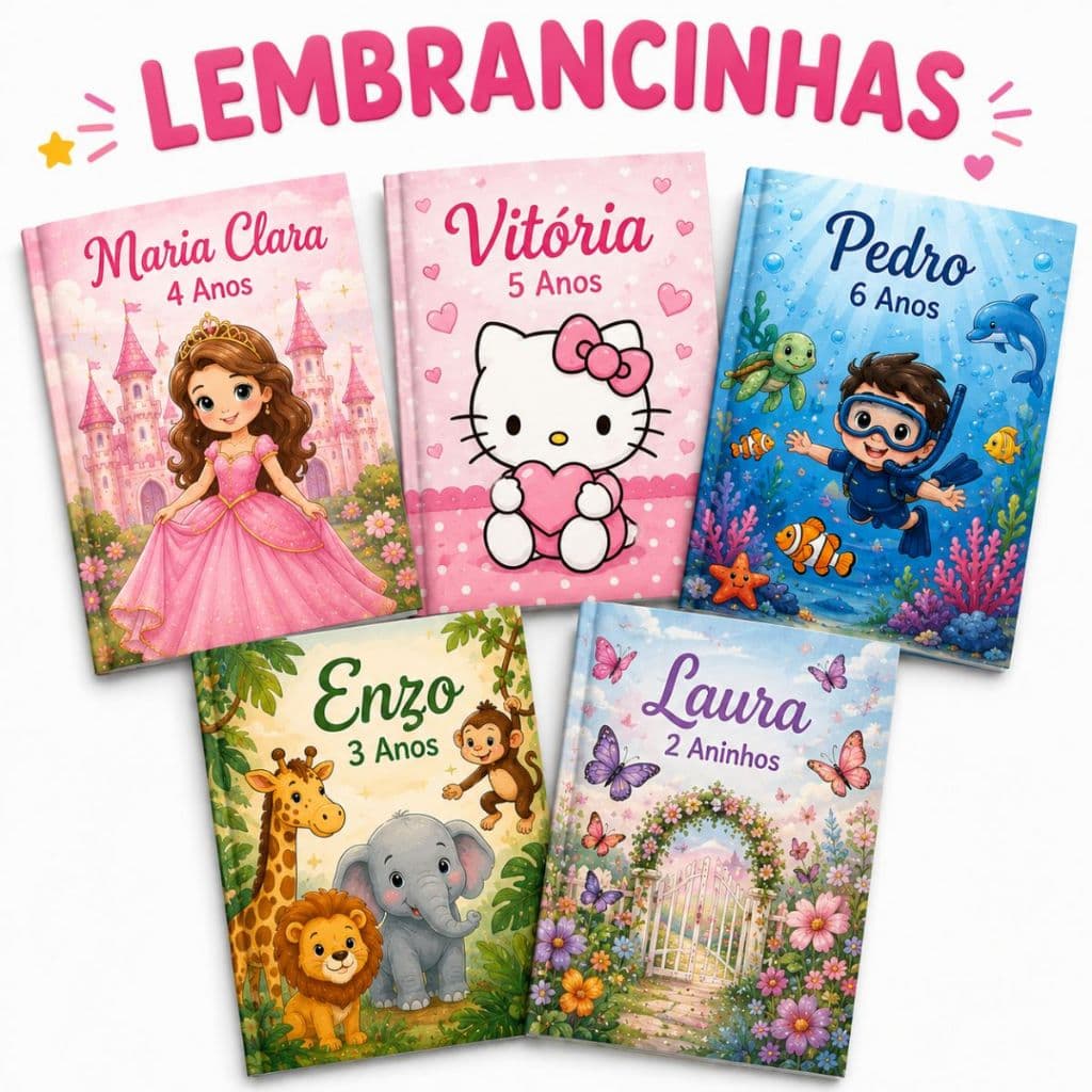 10 Livrinho Colorir Personalizado Lembrancinha Festa Aniversário Prenda QUALQUER TEMA