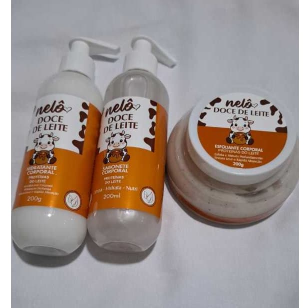 Kit Corporal Nelô Doce de Leite – Sabonete + Hidratante + Esfoliante