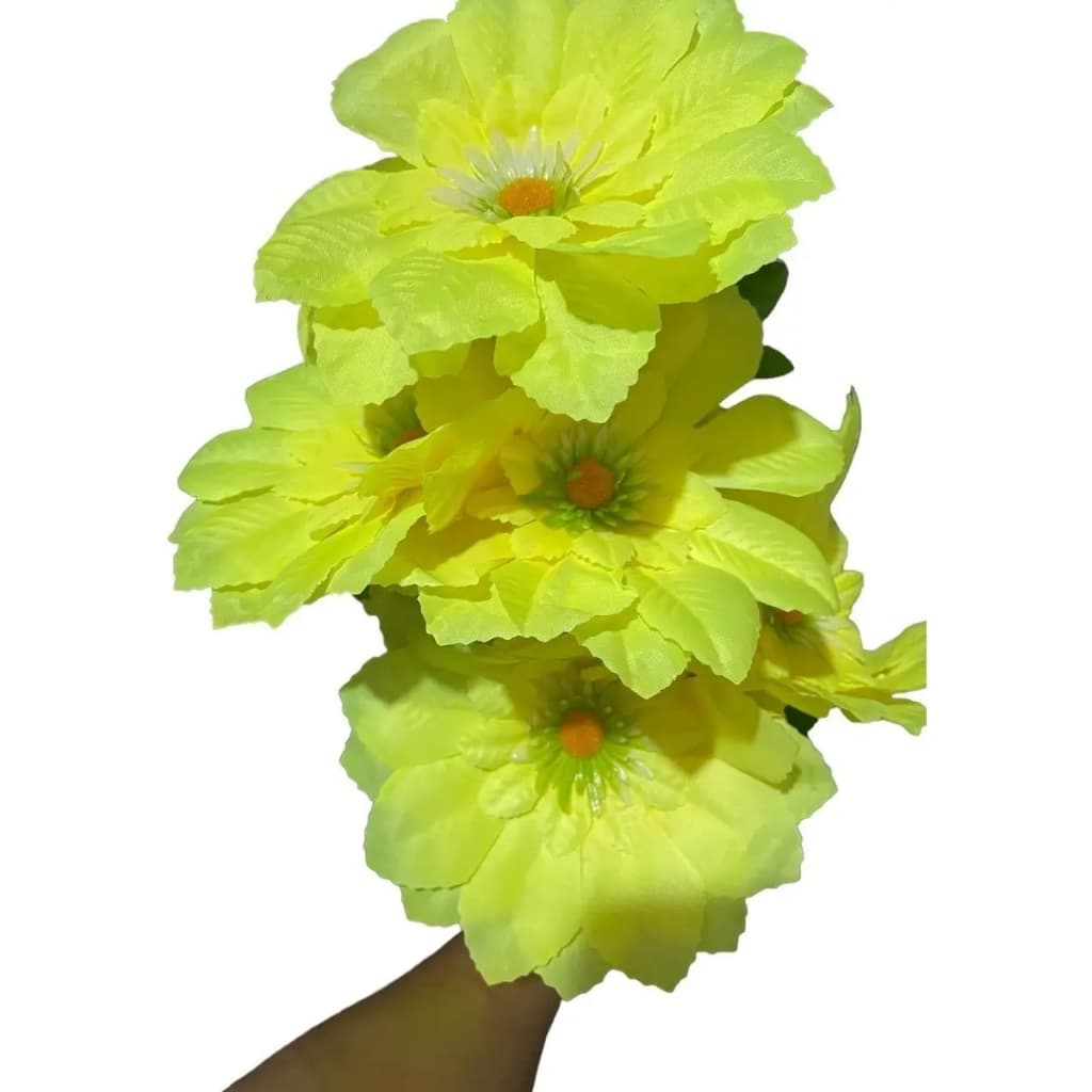 Buque Galho 9 Rosas Artificiais Arranjo Decoração