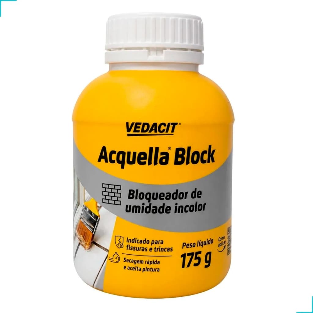 Acquella Block Bloqueador de Umidade Impermeabilizante  Incolor 175g Vedacit