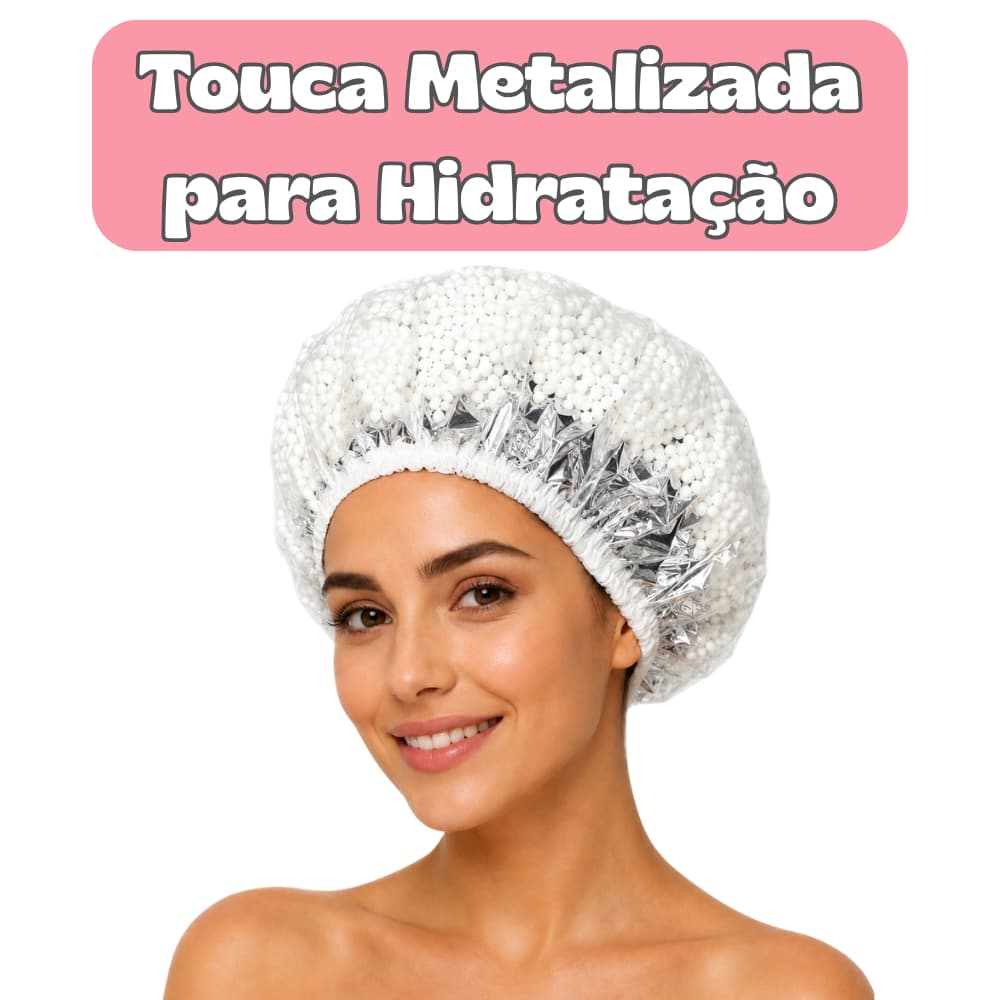 Touca Térmica Metalizada Isopor Hidratação Profunda Cabelo Tratamento Capilar Profissional Reutilizável