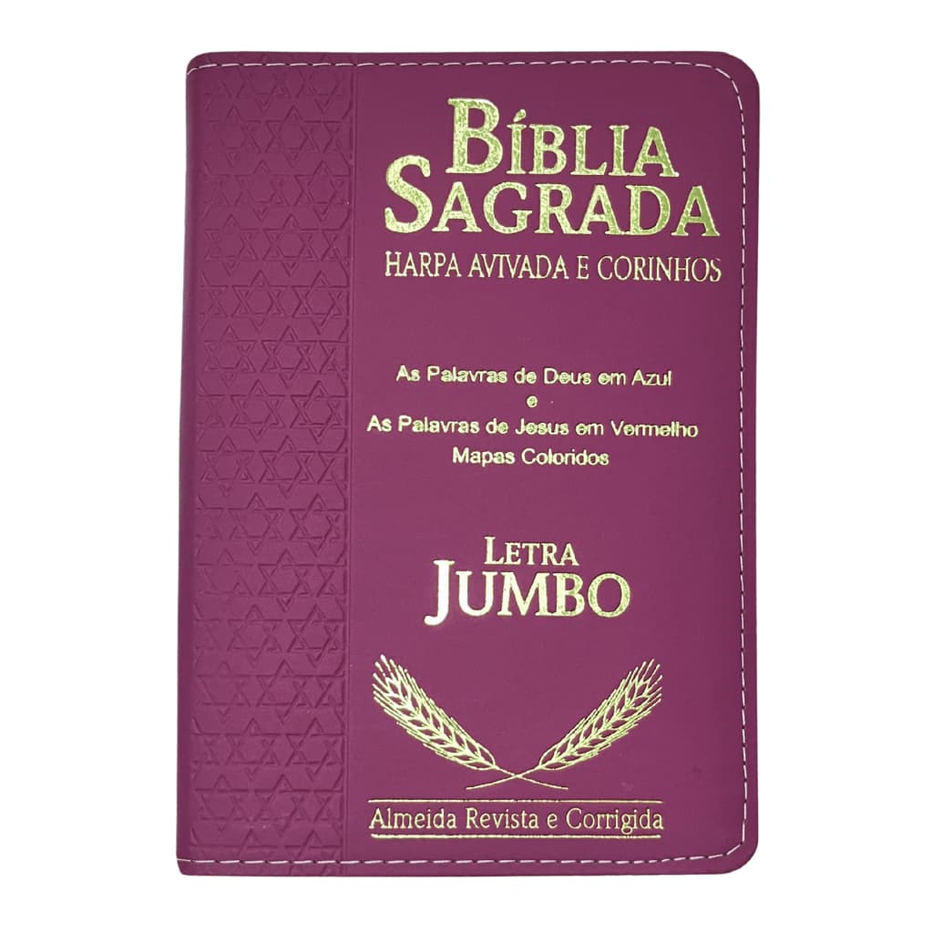 Biblia Sagrada Harpa Letra Jumbo Indice Luxo Pink