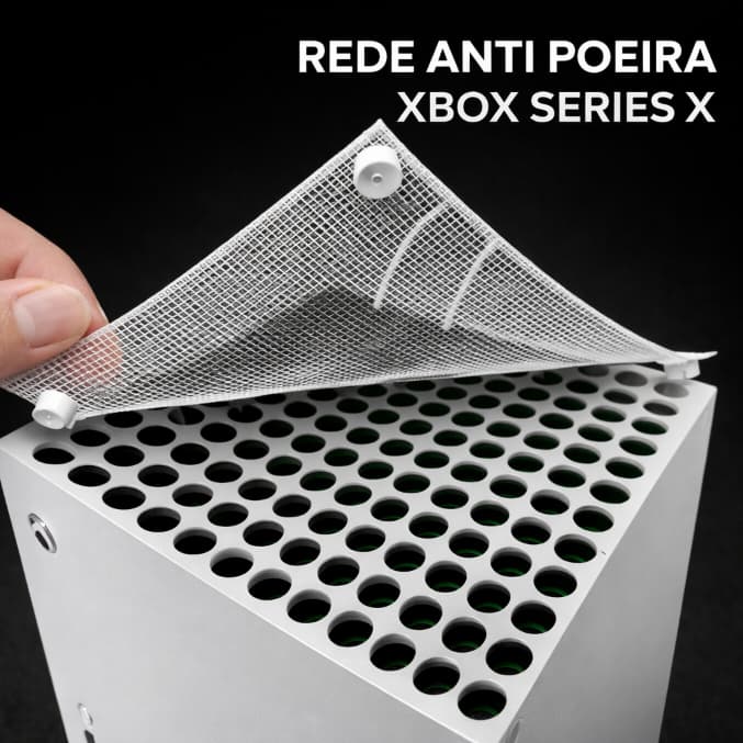 Tela Anti Insetos Xbox Series X | Grade Saida de Ar Anti Poeira | Proteção Ventilação Console | Acessorio 3D