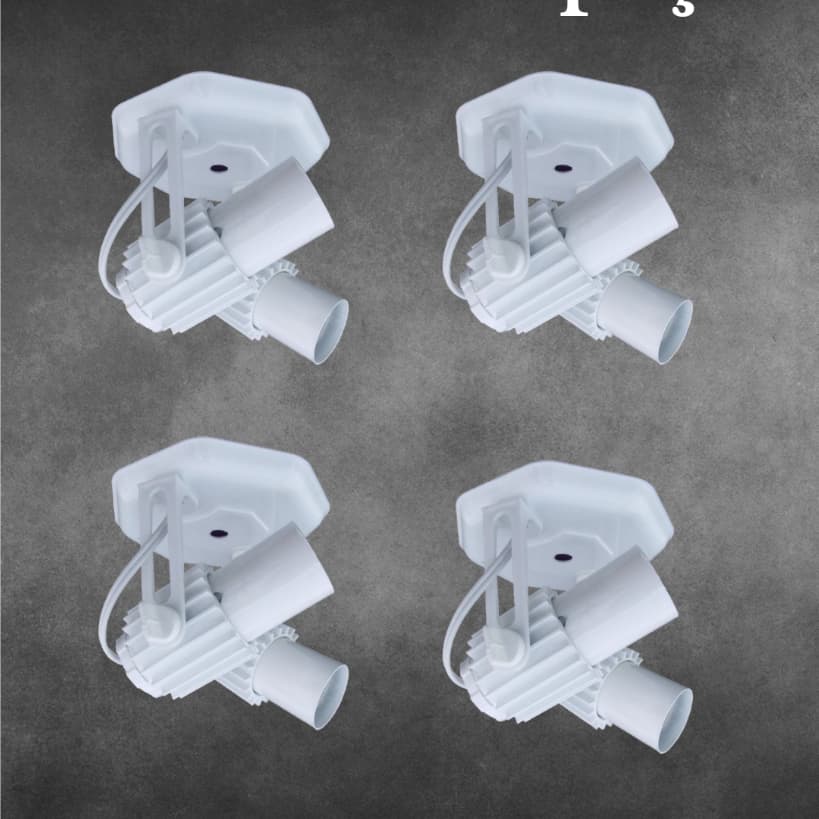 Kit 4 Spot Luminaria Duplo Aletado Articulado Sobrepor Branco  ou Preto Teto Iluminação Decoração