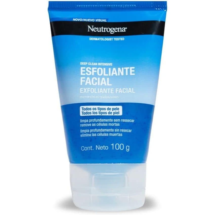 Gel Esfoliante Facial Neutrogena Deep Clean Intensive 100g - Desobstrui os Poros e Remove Células Mortas