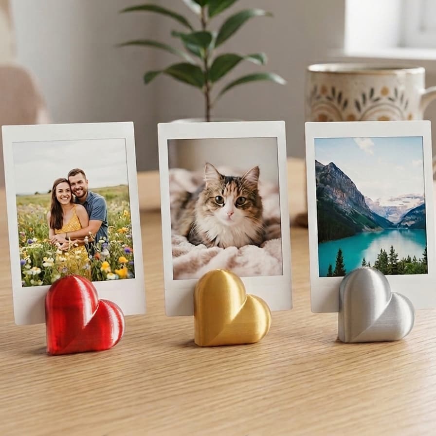 10 Suportes Corações Grandes Porta Fotos Polaroid Porta Retrato Instax Lembrancinhas Festa