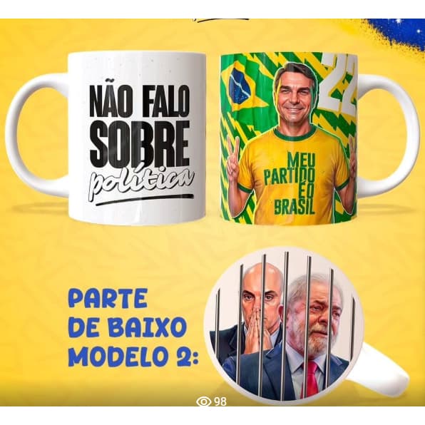 caneca Bolsonaro, caneca política, caneca divertida, presente político, caneca engraçada, caneca personalizada, presente