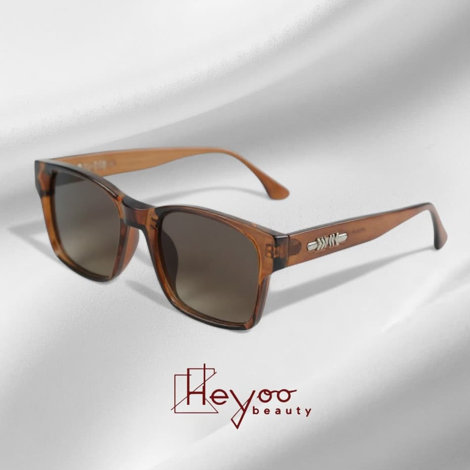 HEYOO Óculos De Sol Quadrado Polarizado UV400 Lente Anti‑Reflexo Proteção UVA UVB Para Condução Unissex Estilo versátil