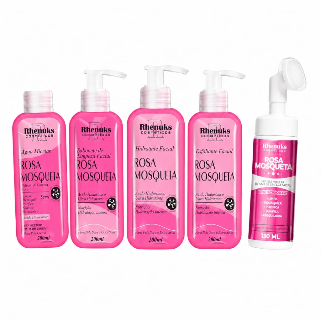 Kit Skin Care Limpeza de Pele Rosa Mosqueta Completo