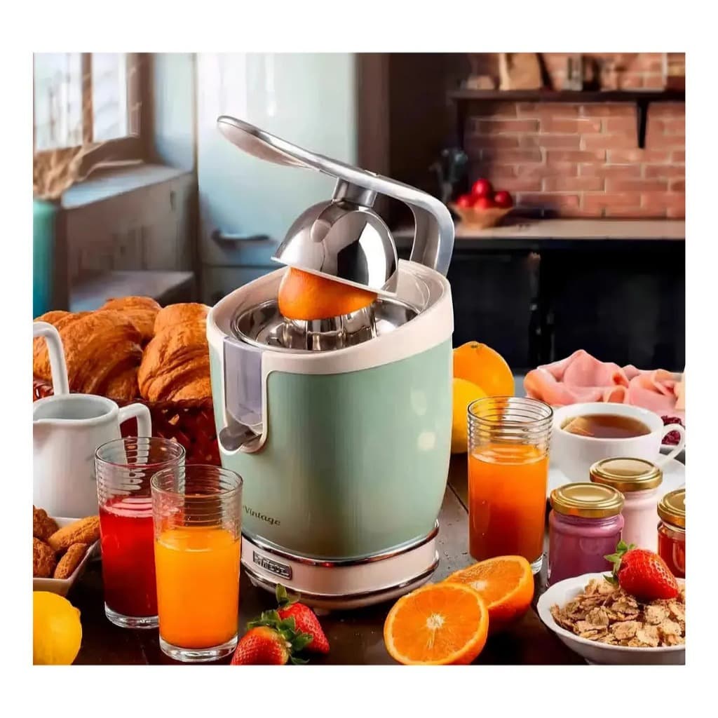 Espremedor De Frutas Ariete 413 Vintage Verde 220v