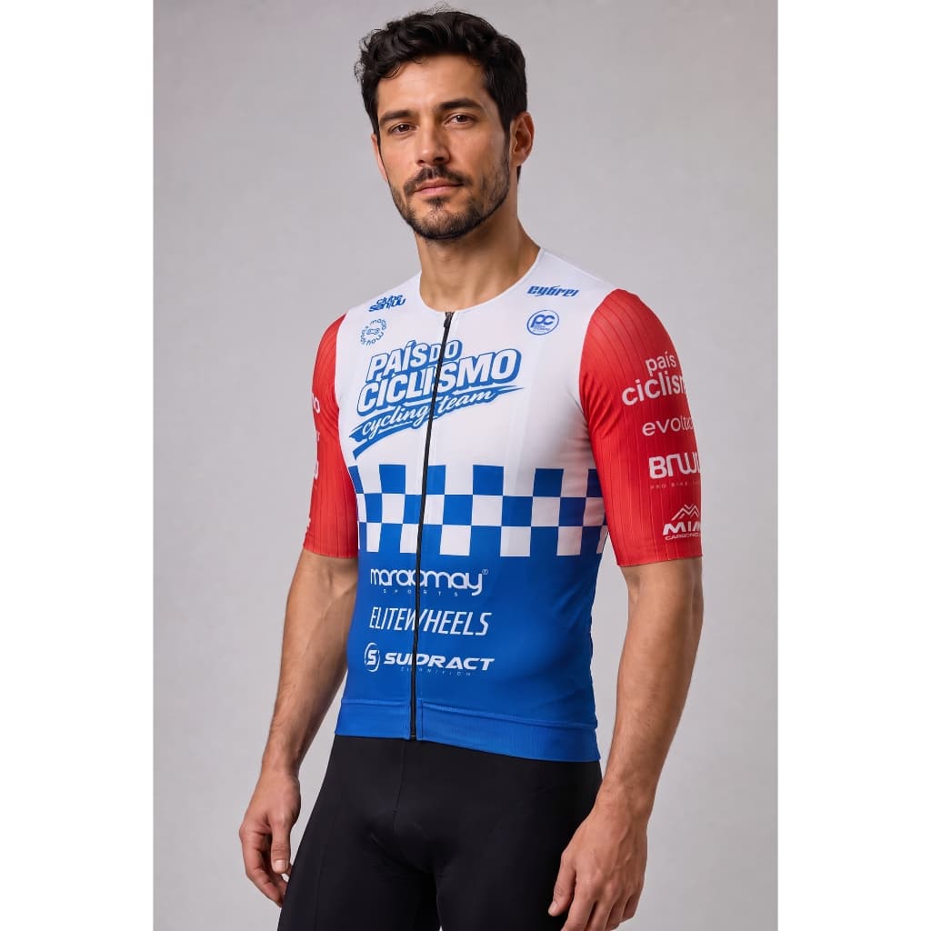 Camisa de Ciclismo Unissex Marcio May Cycling Team Pais do Ciclismo New Pro