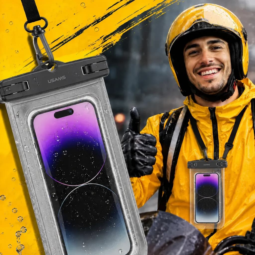 Capa Impermeável para Celular Motoboy Motoqueiro Entregador à Prova D'água 99 Ifood Uber Capinha Para Roda o Dia Todo