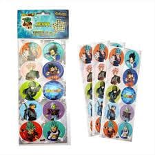 Kit com 30 adesivos redondos Dragon Ball Z decoração festa