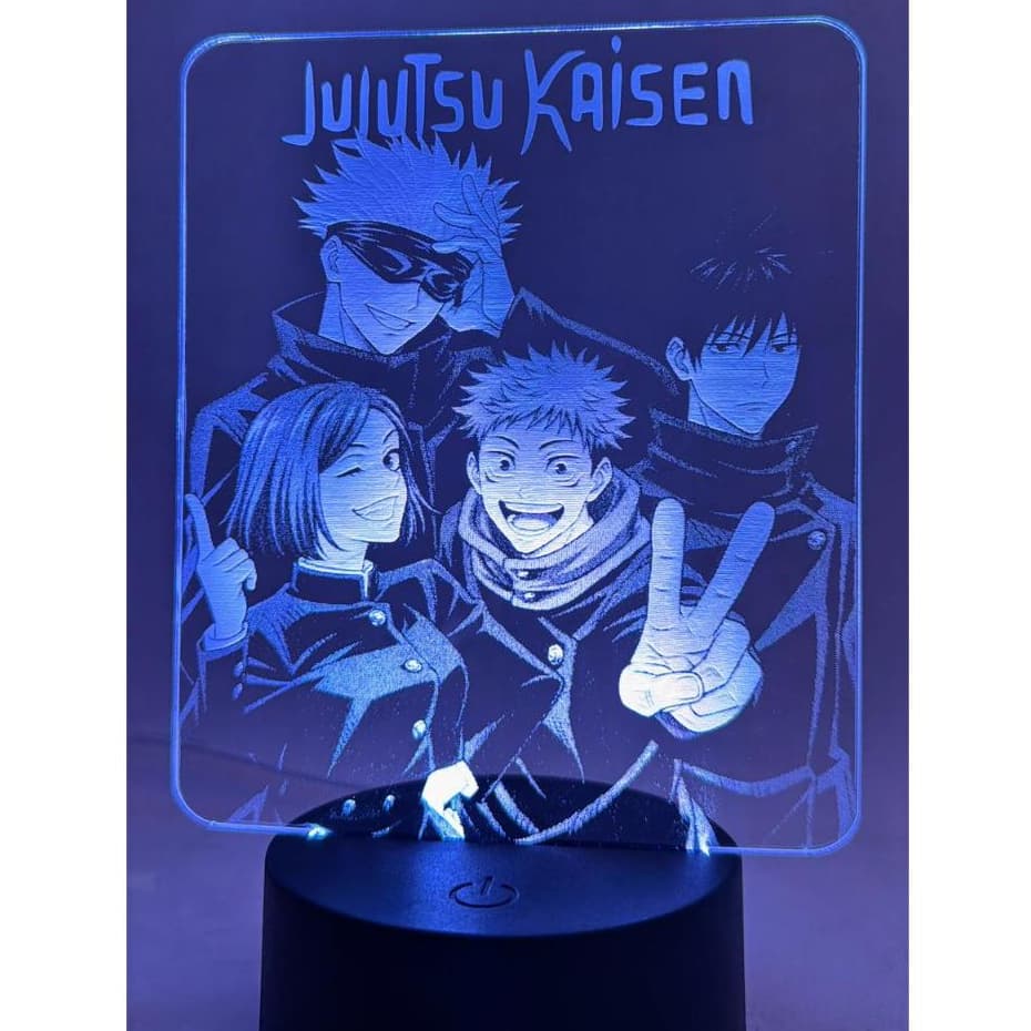 Abajur Luminária  anime manga Jujutsu Kaisen  Led 3D de Mesa Luz Noturna Decoração Sala Quarto Mangá