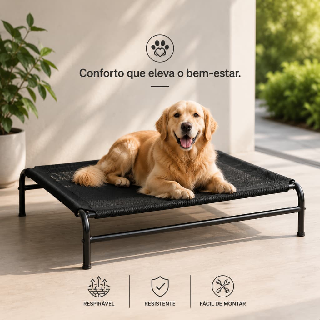 Cama elevada para cães em liga de alumínio ultrarresistente cama para gato