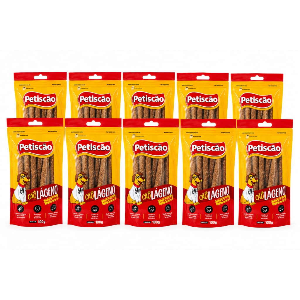 CãoLágeno – Petisco Petiscão para Cães – Sabor Carne com Colágeno