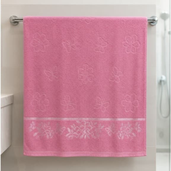 Toalha de Banho Garden 100% Algodão – Floral Jacquard, Maciez Premium e Alta Absorção