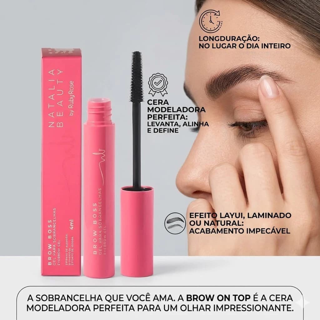 CERA DE SOBRANCELHAS MODELADORA BROW HBE2507 NATALIA BEAUTY BY RUBY ROSE