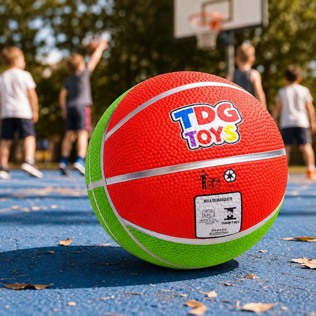 Bola Basquete Infantil Criança Vinil Texturizada Antiderrapante Resistente Durável Ideal Treino Jogo Oferta Promoção