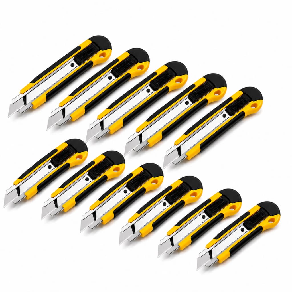 Estilete 10 und Profissional Emborrachado Reforçado Lâmina retrátil corte preciso confortável trava multifuncional 18 mm