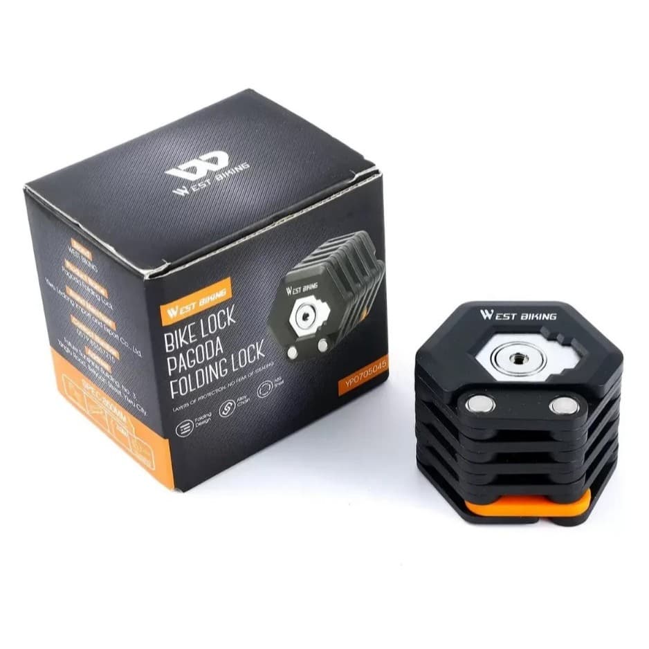 Cadeado Para Bicicleta West Biking Com 3 Chaves