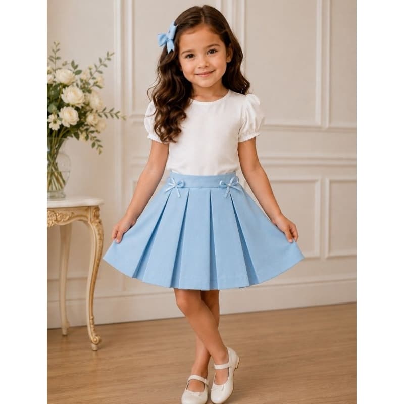 saia de pregas laco infantil 1 ao 12 , S/ blusa