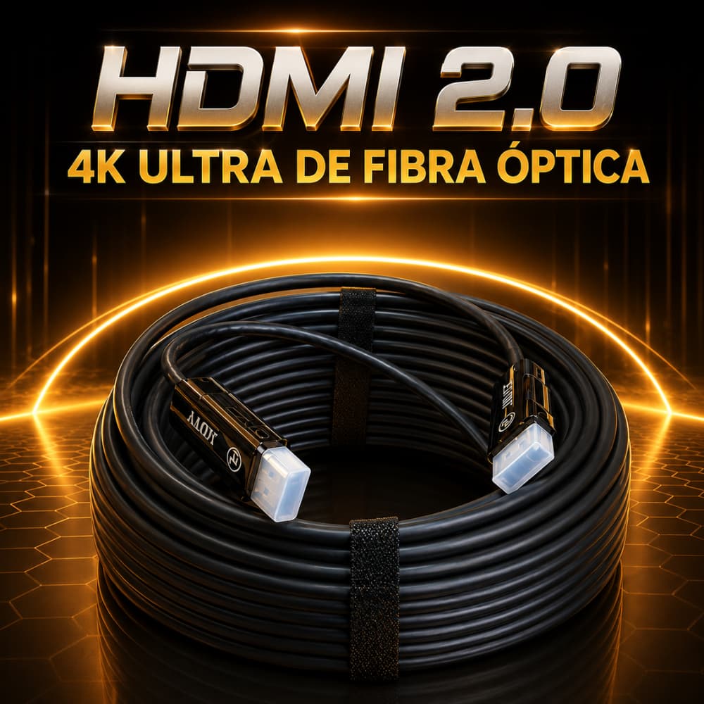 Cabo HDMI 2.0 Fibra Óptica 4K Ultra HD 50M 60M 70M 80M