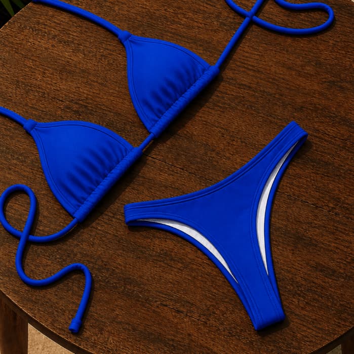 Biquíni Feminino Fio dental busto cortininha sem bojo Biquini forrado Verão 2026