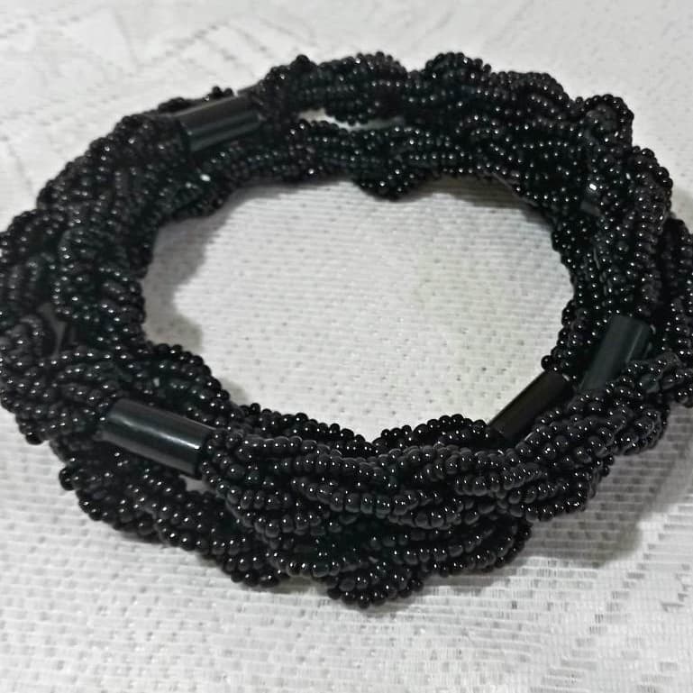BRAJÁ GUIA 8 FIOS - PRETO - UMBANDA CANDOMBLÉ ORIXÁ ENTIDADE