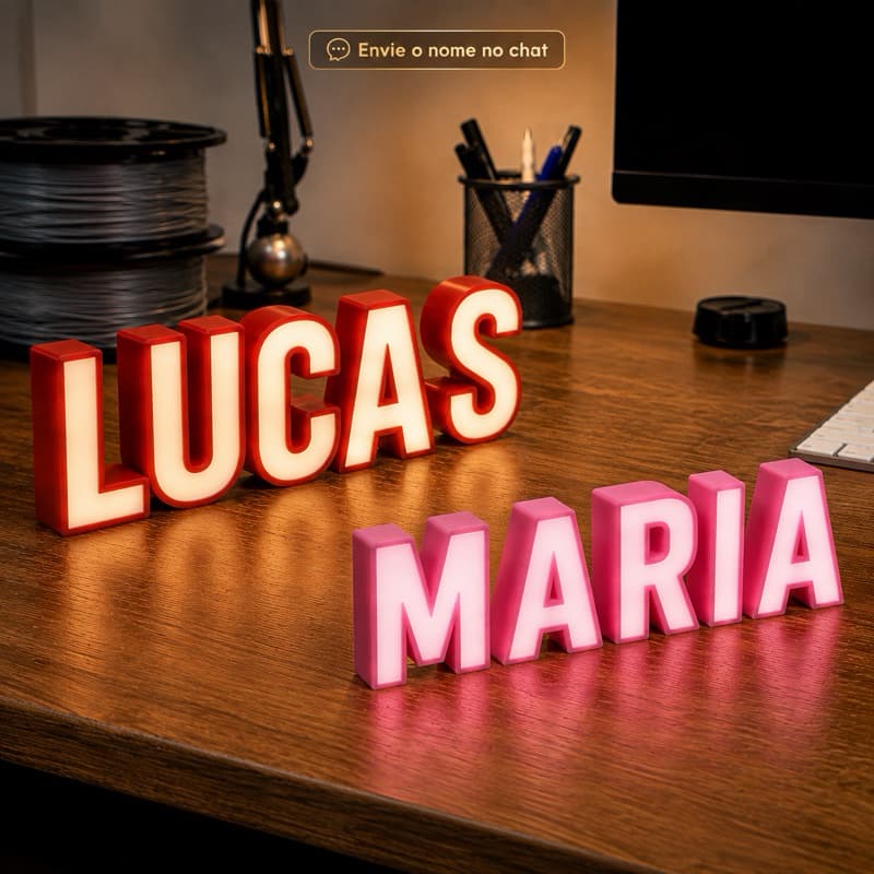 Letreiro de Nome Personalizado  Decorativo | Letreiro com Nome em Letreiro | Enfeite para Quarto, Mesa e Presente