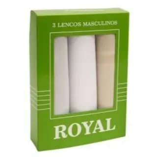 Caixas de lenço de bolso masculino com 03 Lenços.