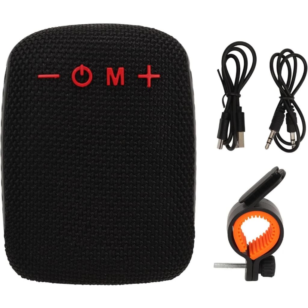 Alto-falante Sem Fio Preto Preto, Suporte De Bicicleta