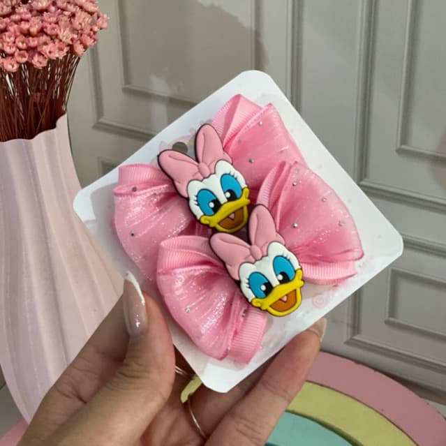 Par de Laços ou Faixinha Margarida/Minnie para cabelo de meninas e bebês