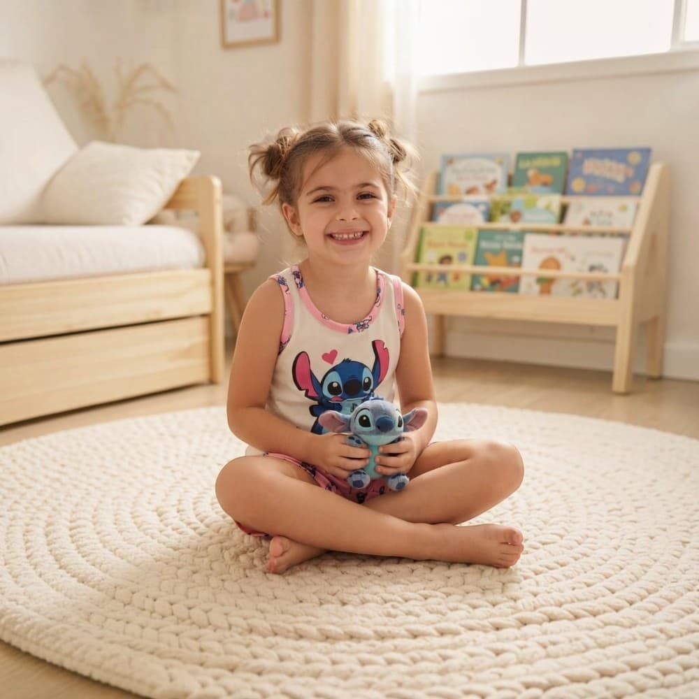 Pijama Infantil Feminino Regata Malha  Roupa de Dormir de Menina Calor Sleepwear Personagens Festa do Pijama