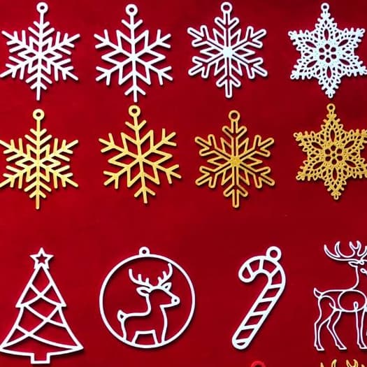 Kit Pendentes de arvore de natal flocos de neve de natal decorativo enfeites natalinos